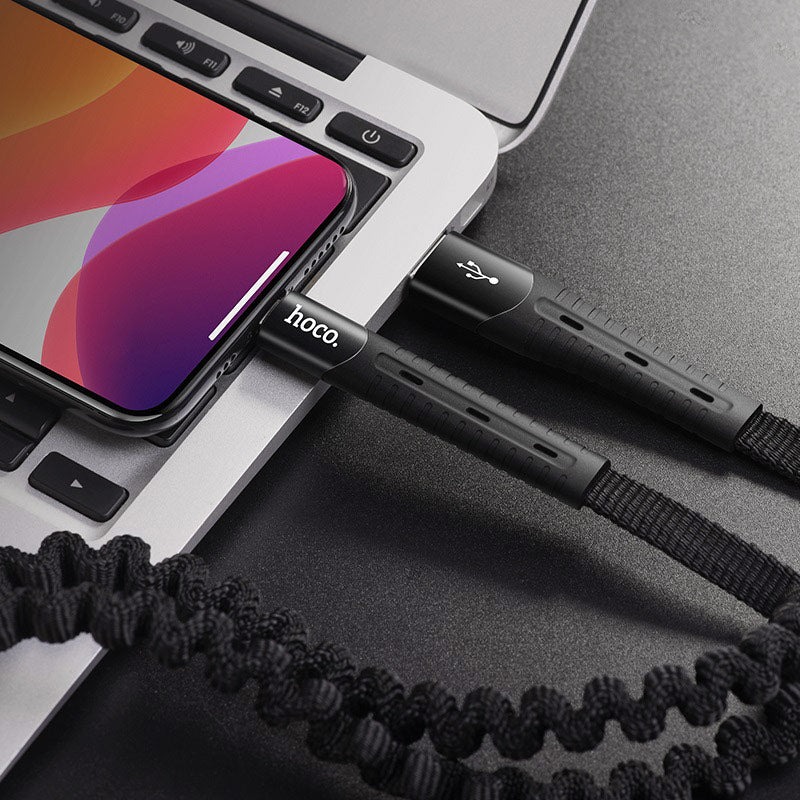 Hoco Cotton Spring USB to Lightning Charging Cable