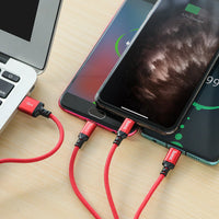 Hoco X14 3-in-1 Multi-Port Charging Cable