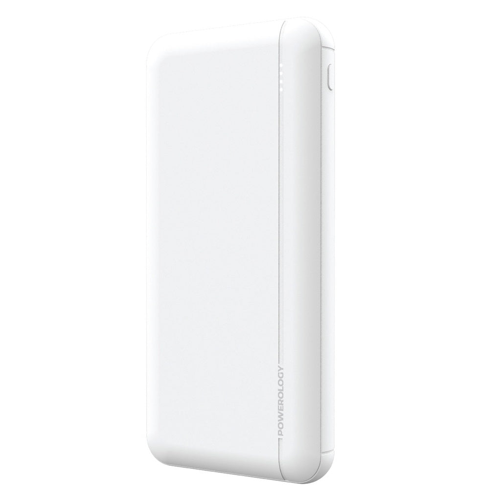 Powerology 10000mAh PD QC Polymer Power Bank - White