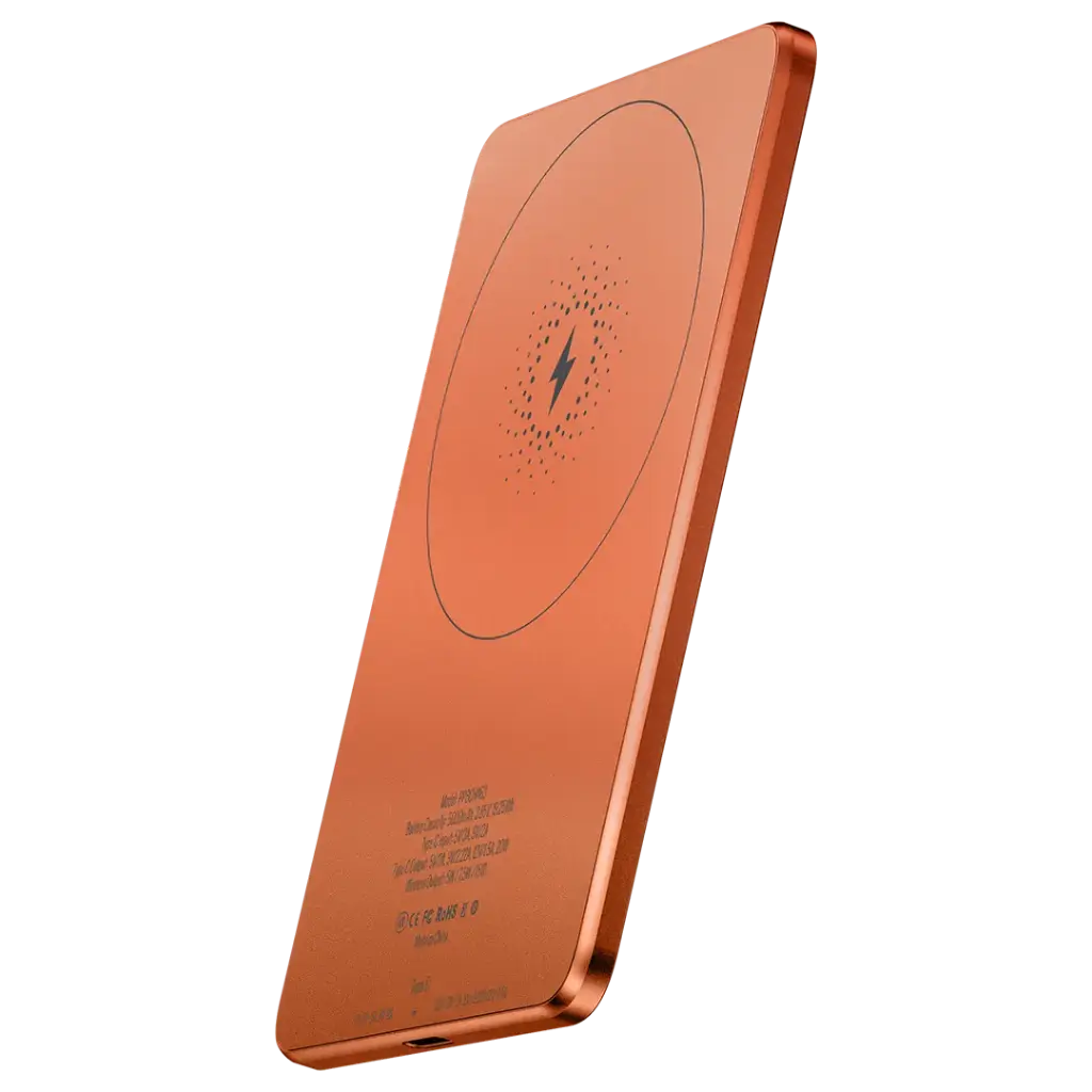Powerology Ultra-Thin 5000mAh MagSafe Power Bank - Orange