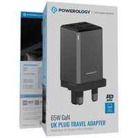 Powerology 65W GaN Travel Adapter