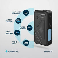 Powerology 27000mAh Solar Wireless Power Bank