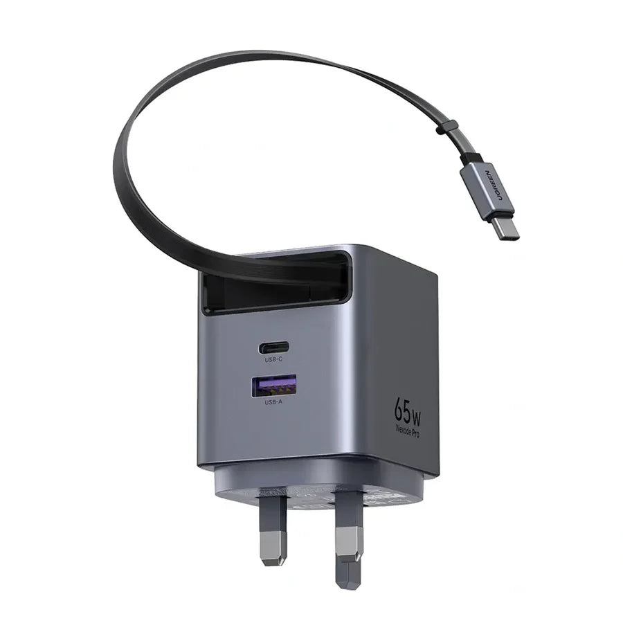 Ugreen 65W GaN Fast Charger Retractable Cable