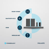 Powerology PW015 5.2.4CH Dual Woofer Wireless Home Theater