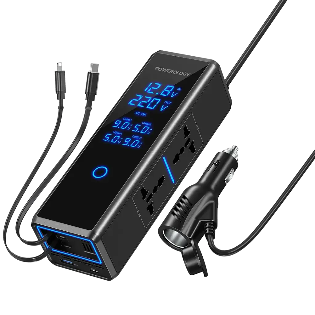 Powerology 300W Ac Socket Car Power Inverter