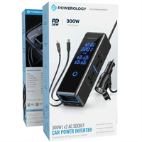 Powerology 300W Ac Socket Car Power Inverter