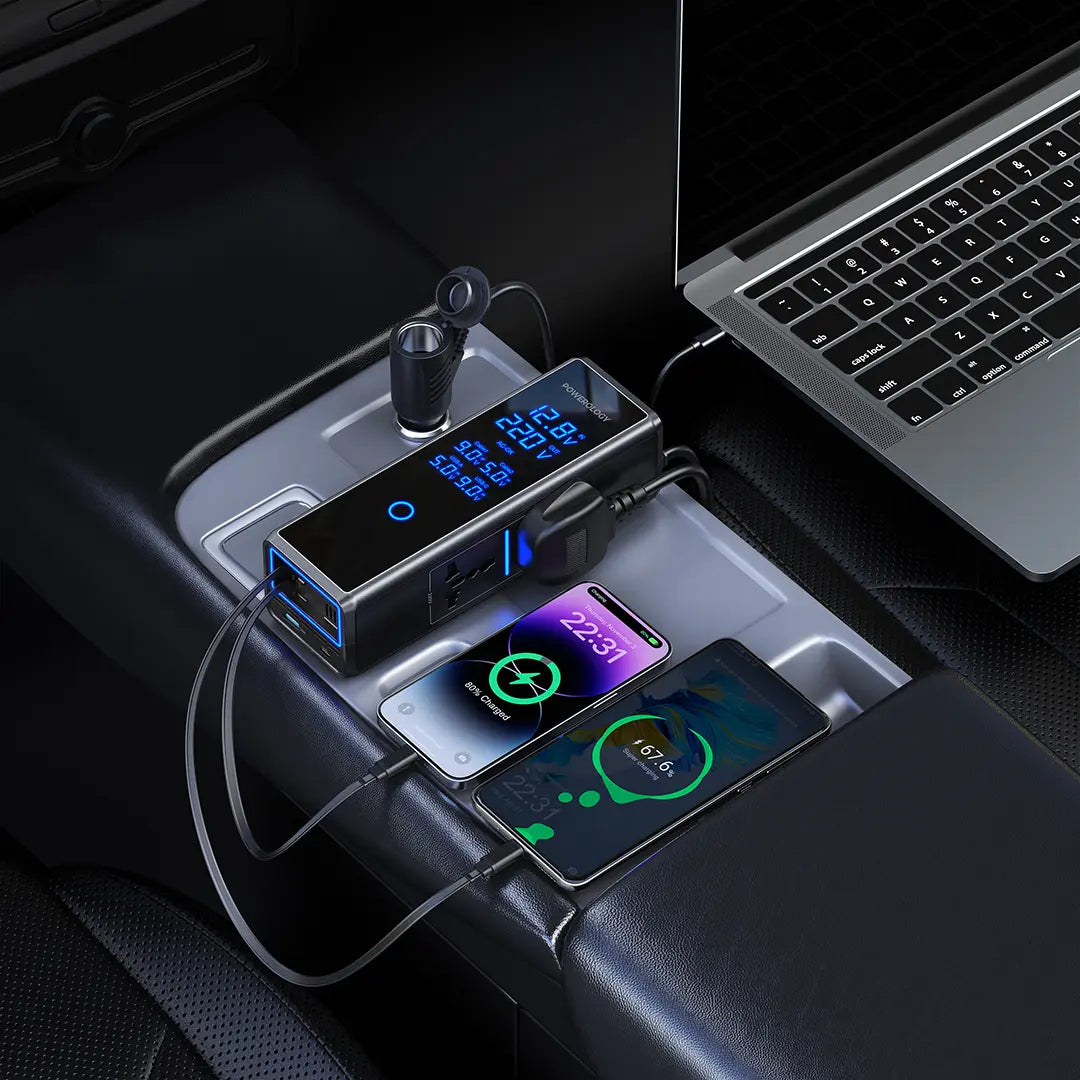 Powerology 300W Ac Socket Car Power Inverter