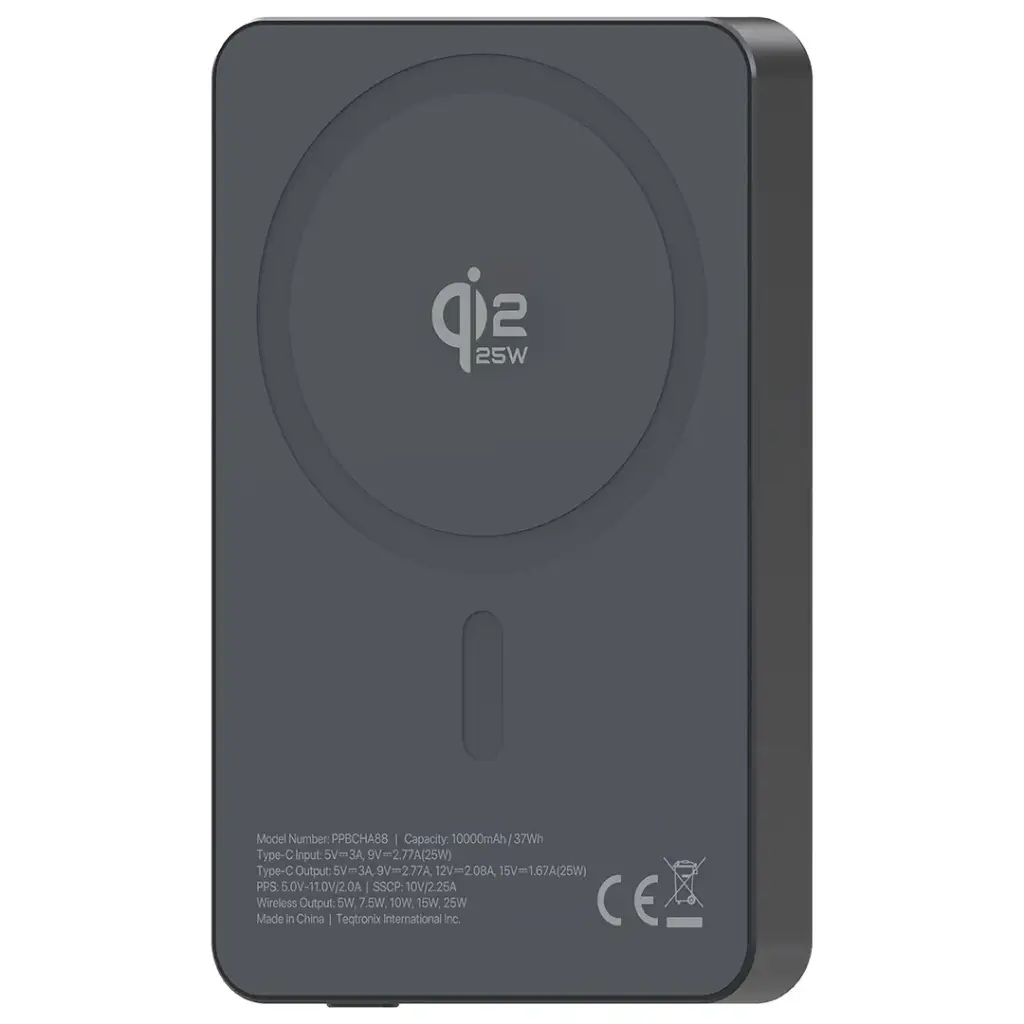 Powerology Blanc25 10000mAh MagSafe Power Bank - Grey