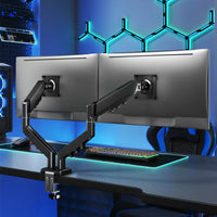 Pawa PW-CASGSM54-BK Double Gas Spring Computer Arm with 360º Rotation
