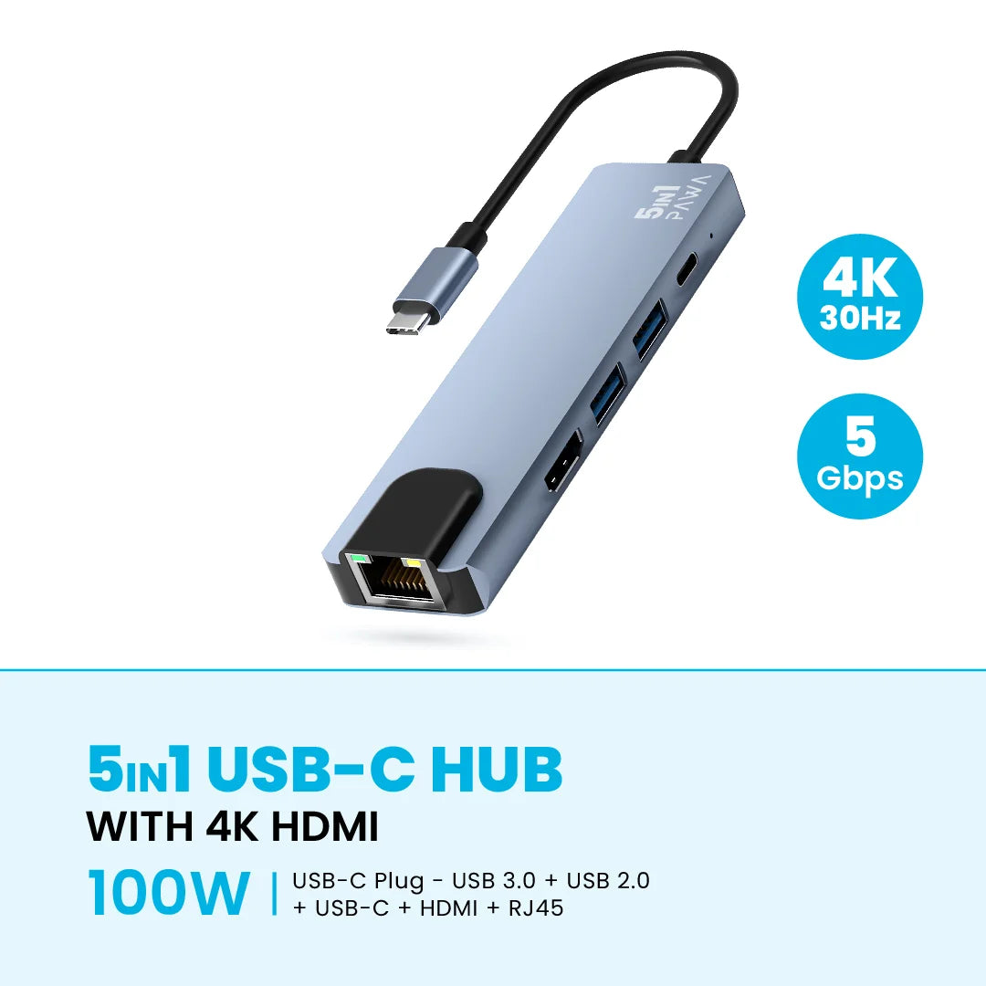 Pawa Metal Shell USB-C Hub Series — Grey