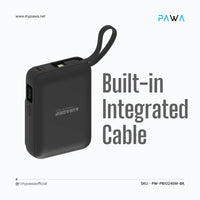 Pawa AuraGrip 22.5W 10000mAh MagSafe Power Bank with Built-in Lanyard Cable