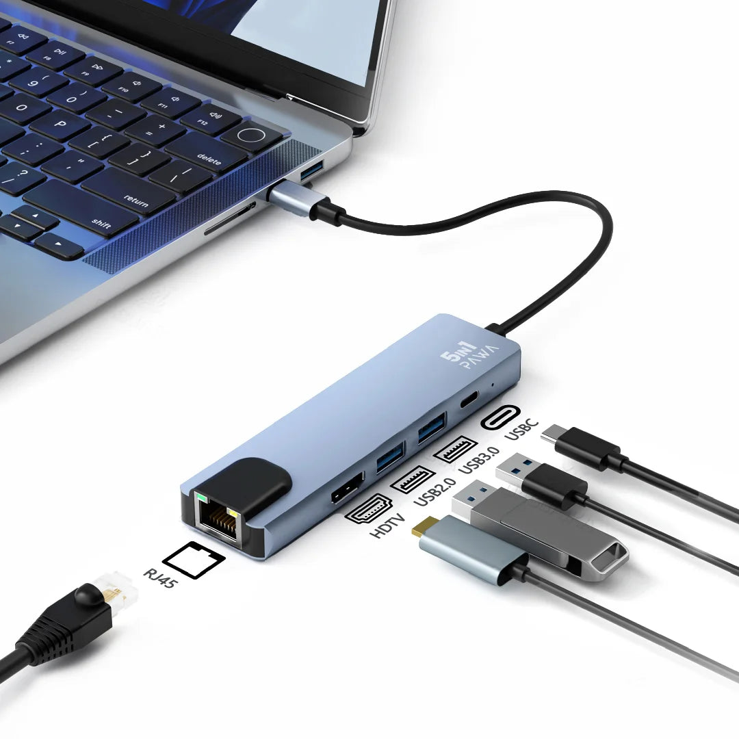 Pawa Metal Shell USB-C Hub Series — Grey