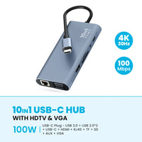 Pawa Metal Shell USB-C Hub Series — Grey